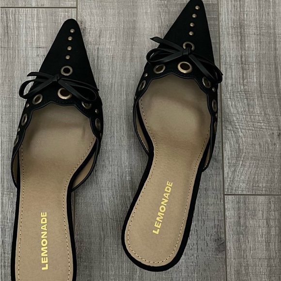 Princess Polly Charisma Pointed Suede Kitten Mule Heels - Picture 8 of 8